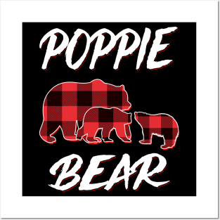 Poppie Bear Red Plaid Christmas Pajama Matching Family Gift Posters and Art